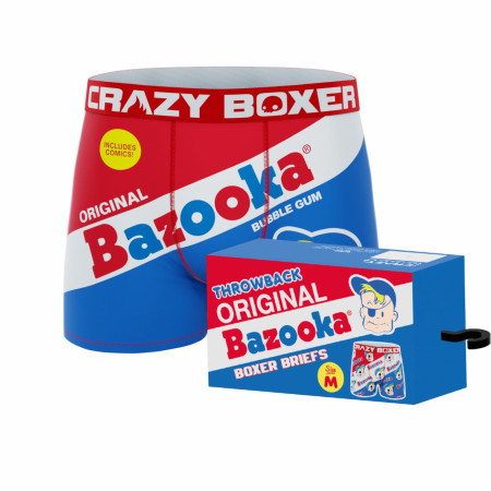 Bazooka Bubble Gum Joe Crazy Boxer Briefs in Gum Wrapper